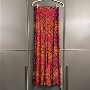 Veronica M Vibrant Red and Orange Wide Leg Pants